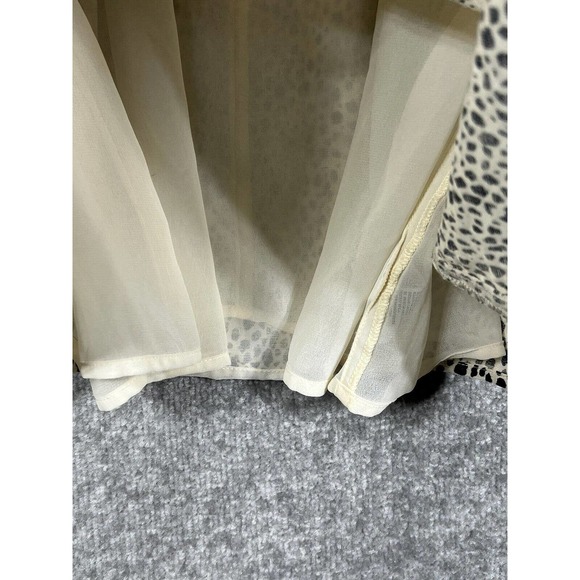 American Eagle Animal Print Linen‎ Cotton Mini Dress Womens Sz Small Square Neck - Picture 14 of 16